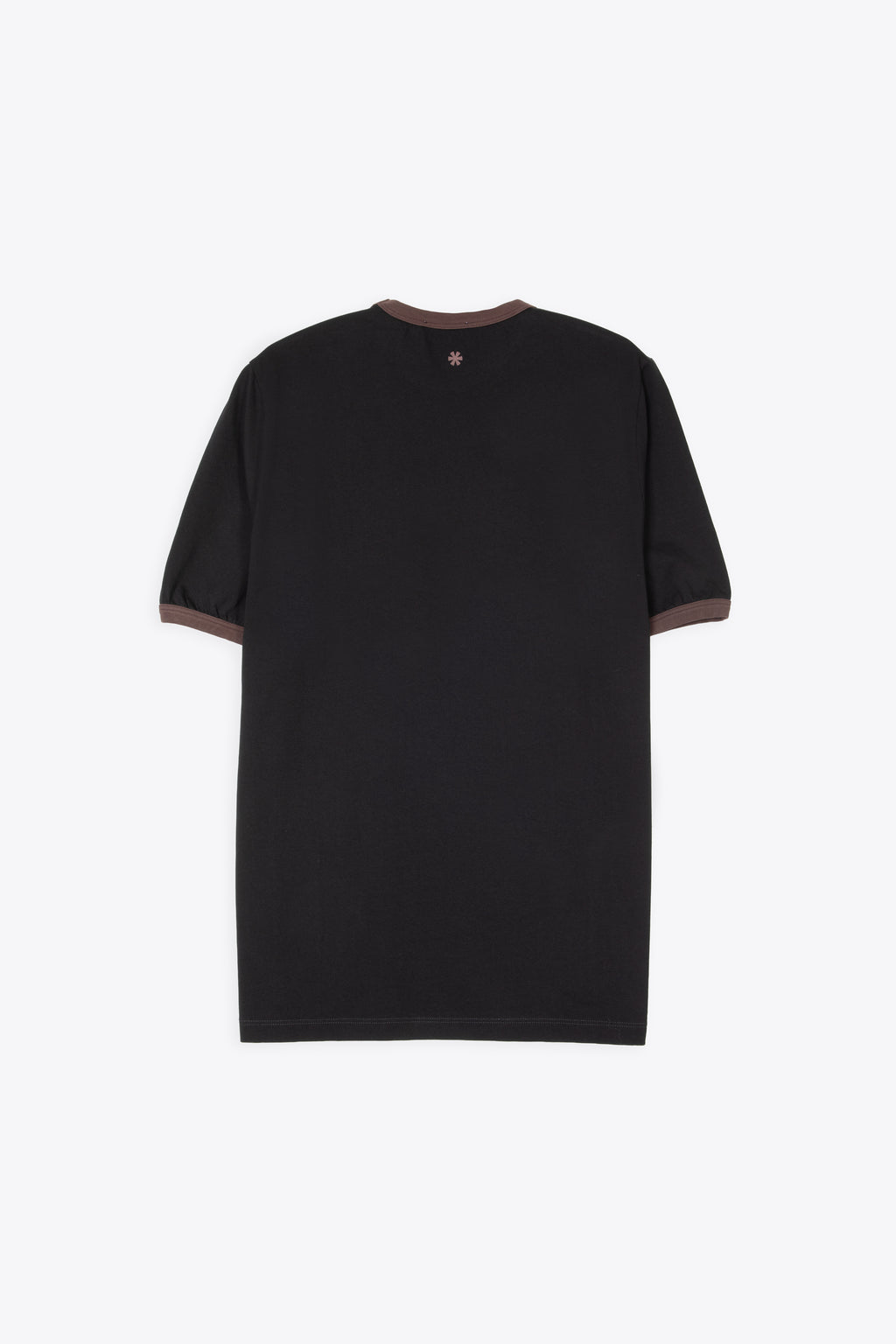 alt-image__T-shirt-nera-in-cotone-con-girocollo-e-bordo-manica-marrone---Muscle-Tee