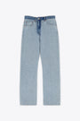 Jeans 5 tasche in denim blu chiaro relaxed fit 