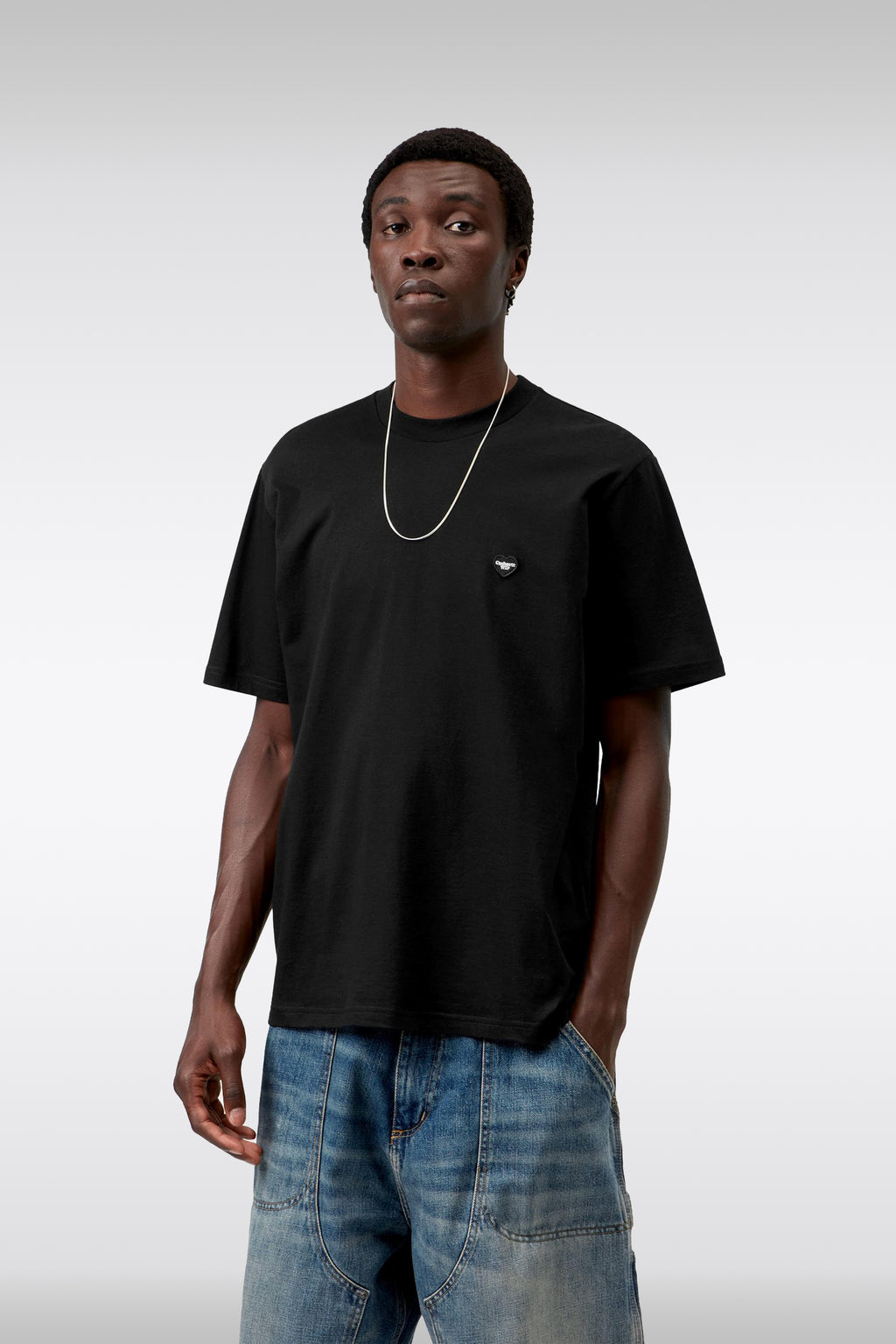 alt-image__Black-cotton-t-shirt-with-heart-logo-patch---S/S-Small-Heart-T-Shirt