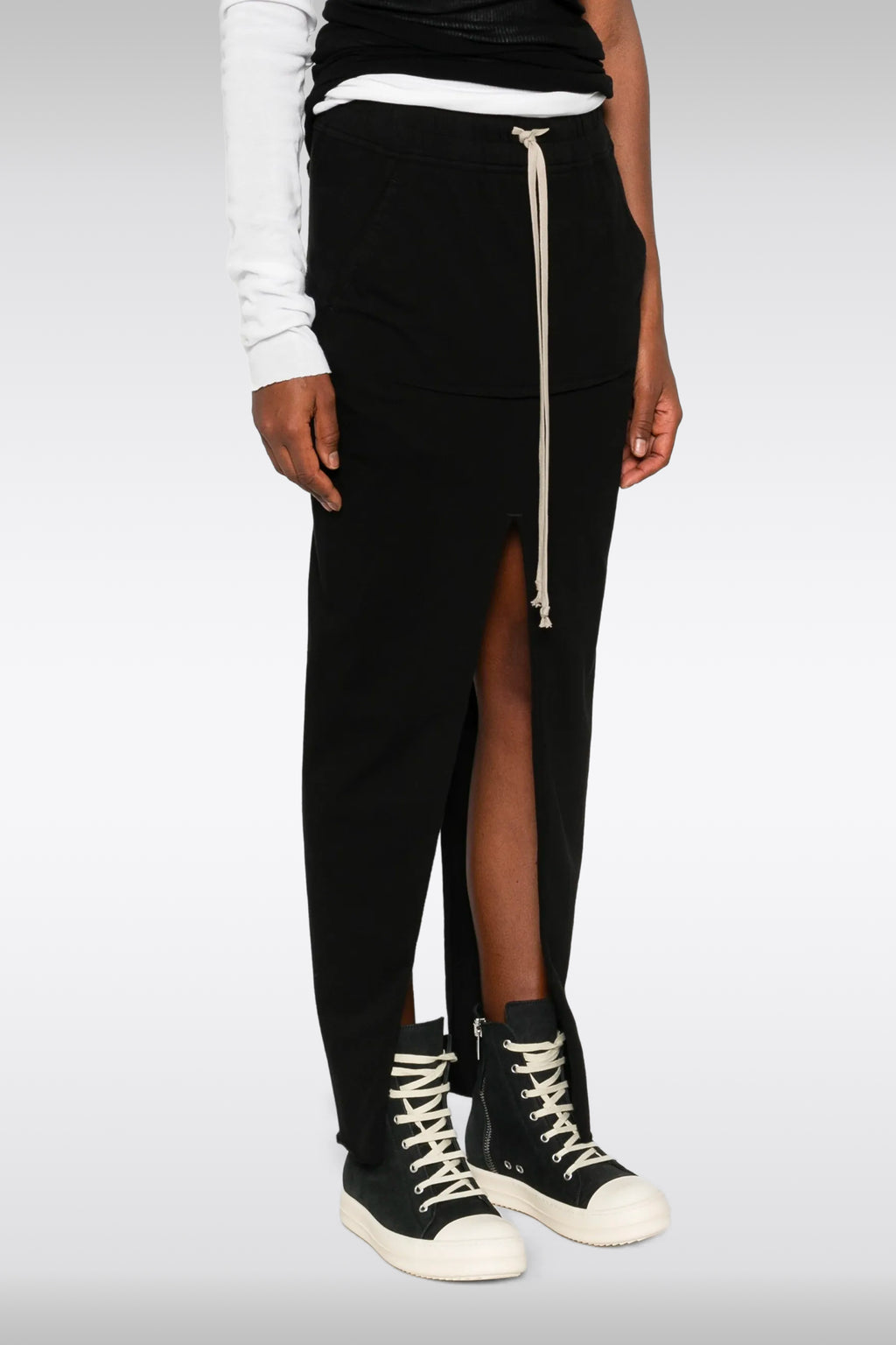 alt-image__GONNA--PULL-ON-SLICED-PILLAR-SKIRT--Nero