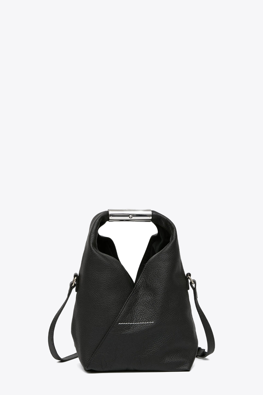 alt-image__Borsa-Japanese-in-pelle-nera-con-manico-in-metallo