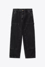 NASH DOUBLE KNEE PANT 100%COTTON SMITH DENIM-Denim nero 