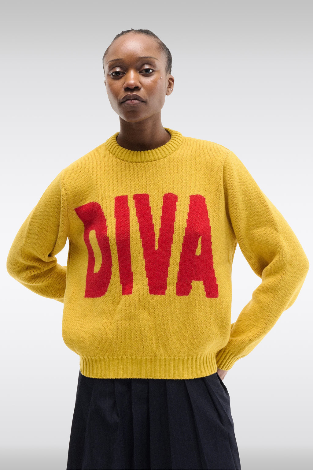 alt-image__Yellow-wool-jacquard-sweater-with-red-DIVA-graphic---Such-A-Diva-Pull