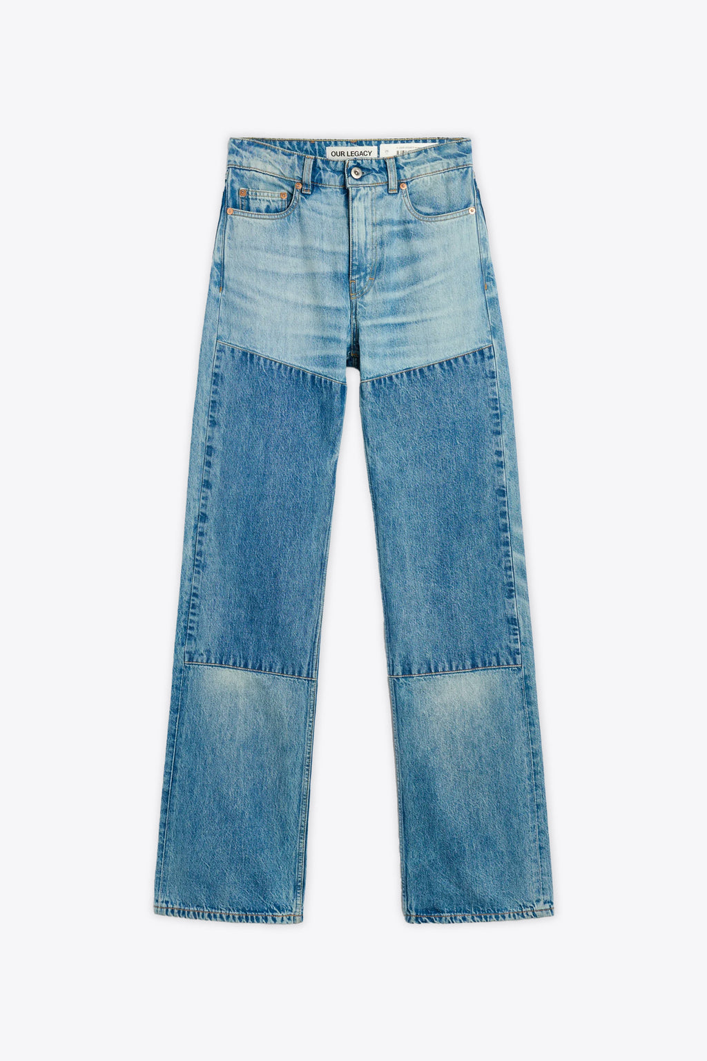 alt-image__Jeans-con-dettaglio-patchwork-in-denim-blu-chiaro---Boot-Cut