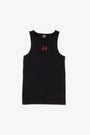 Canotta nera in cotone con logo ricamato al petto - Classic Tank Top 