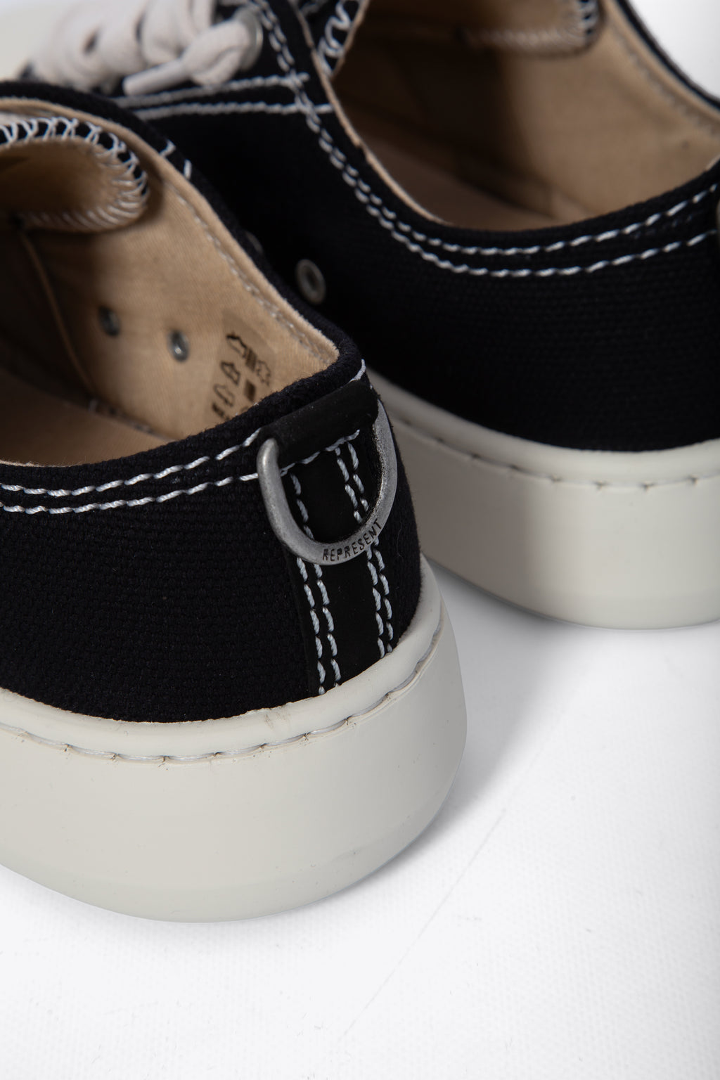 alt-image__Black-canvas-lace-up-low-sneaker-with-cap-toe---Rep-Cap