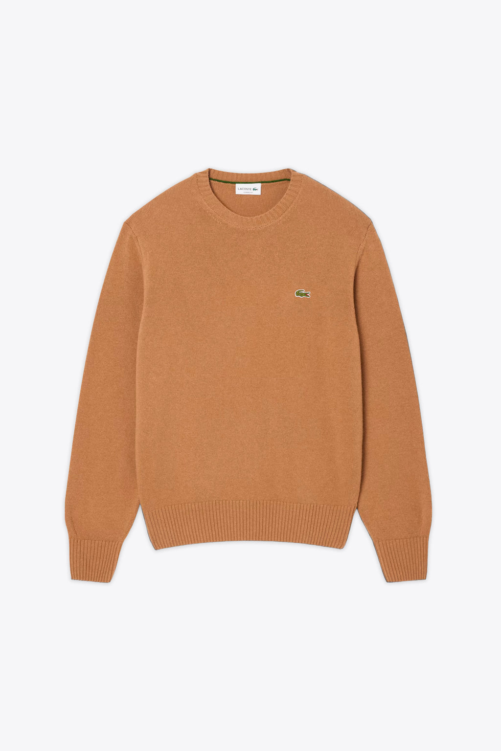 alt-image__Camel-brown-carded-wool-sweater-with-chest-logo