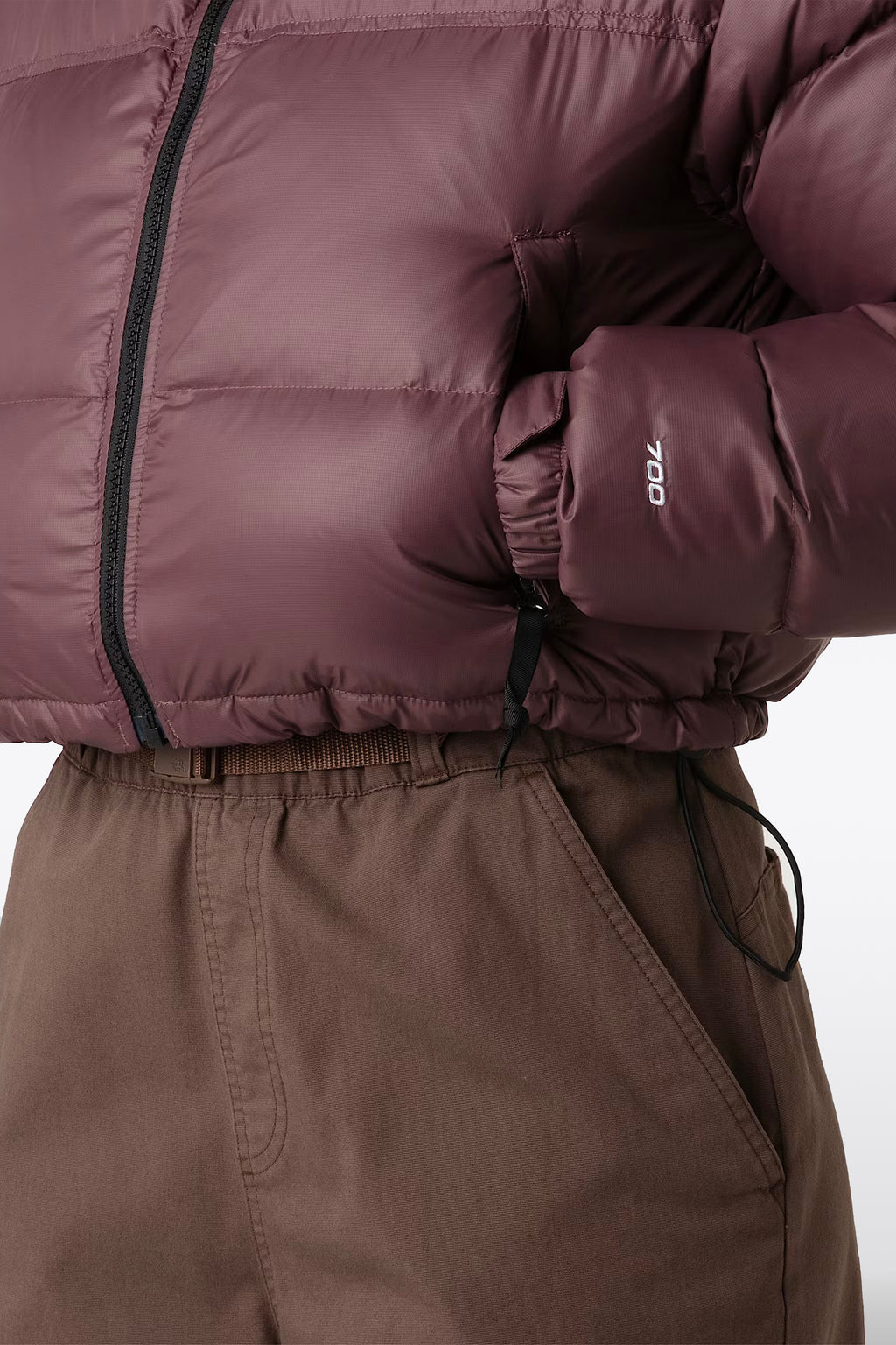 alt-image__Piumino-corto-in-nylon-bordeaux---W-Nuptse-Short-Jacket
