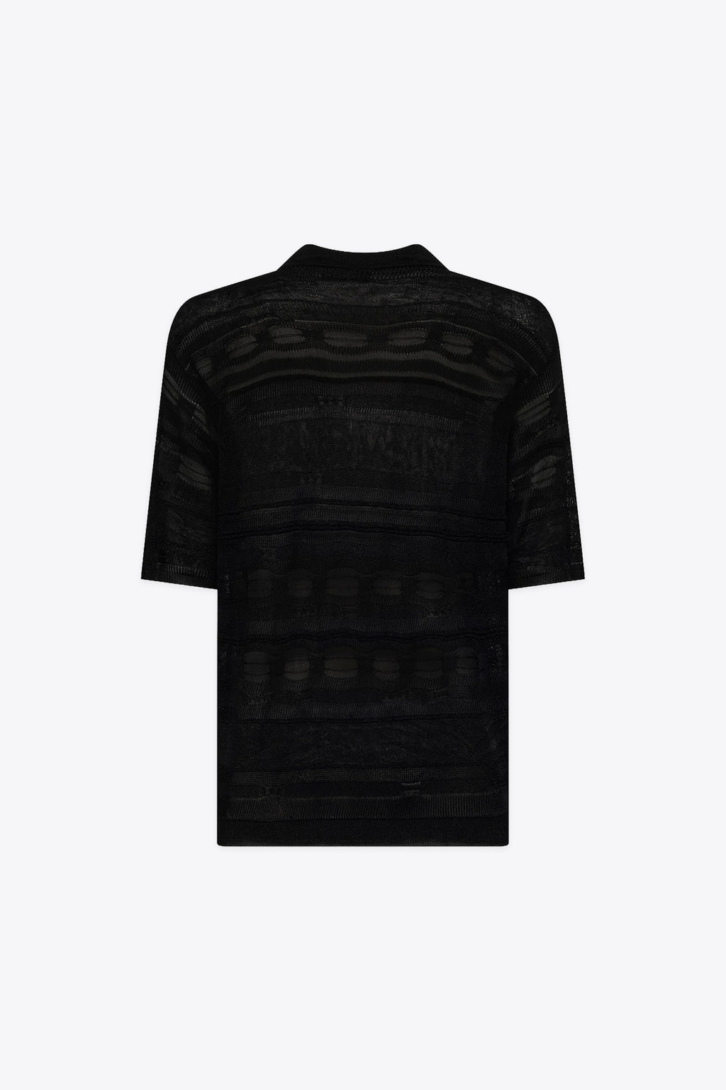 alt-image__Polo-nera-in-maglia-di-cotone-con-lavorazione-jacquard