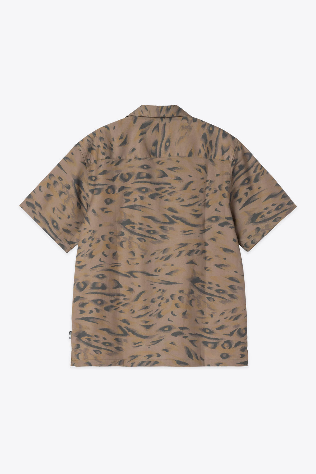 alt-image__Camicia-bowling-in-misto-cotone-verde-khaki-con-stampa-piumata---S/S-Travon-Shirt