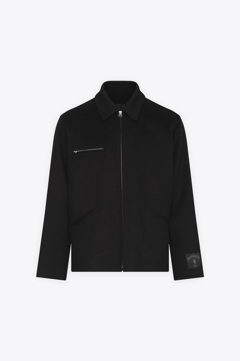 alt-image__Giacca-nera-in-panno-di-lana-con-zip