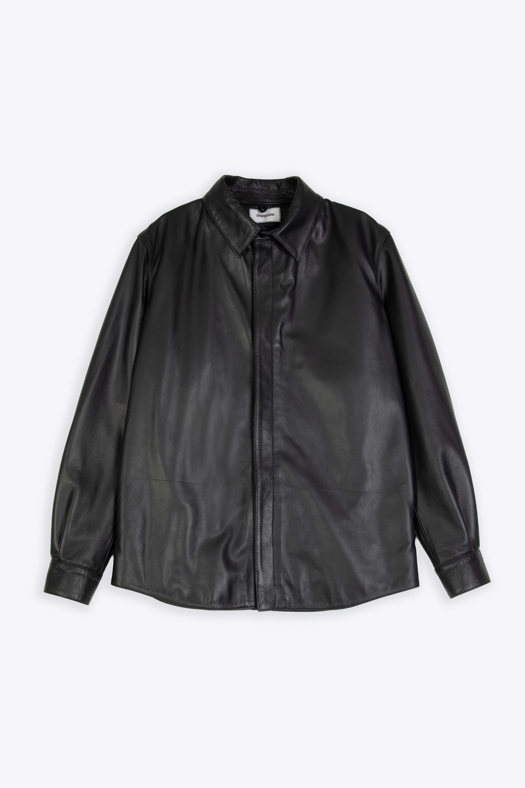 alt-image__Camicia-relaxed-fit-in-pelle-nera---Chicago-Leather-Shirt