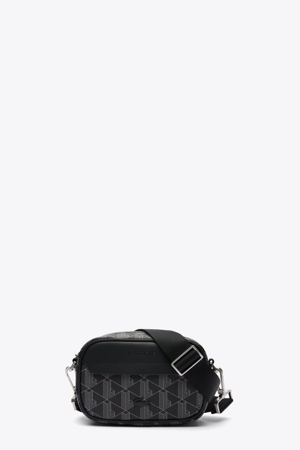 alt-image__Borsa-piccola-in-ecopelle-nera-con-stampa-monogram-e-tracolla-rimovibile