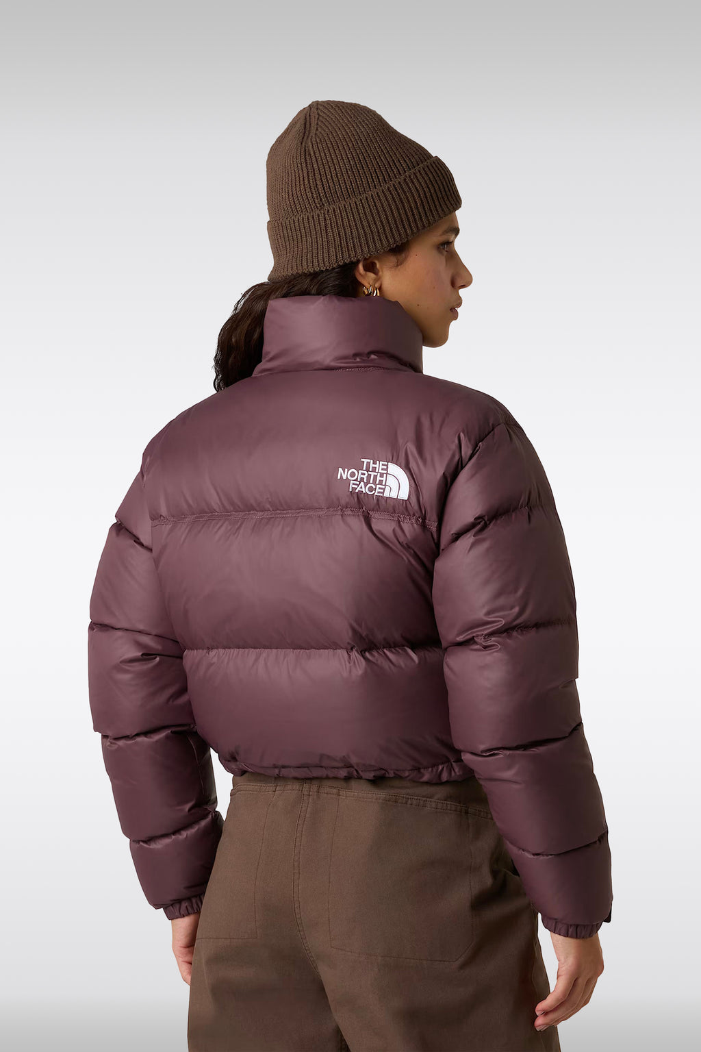 alt-image__Piumino-corto-in-nylon-bordeaux---W-Nuptse-Short-Jacket
