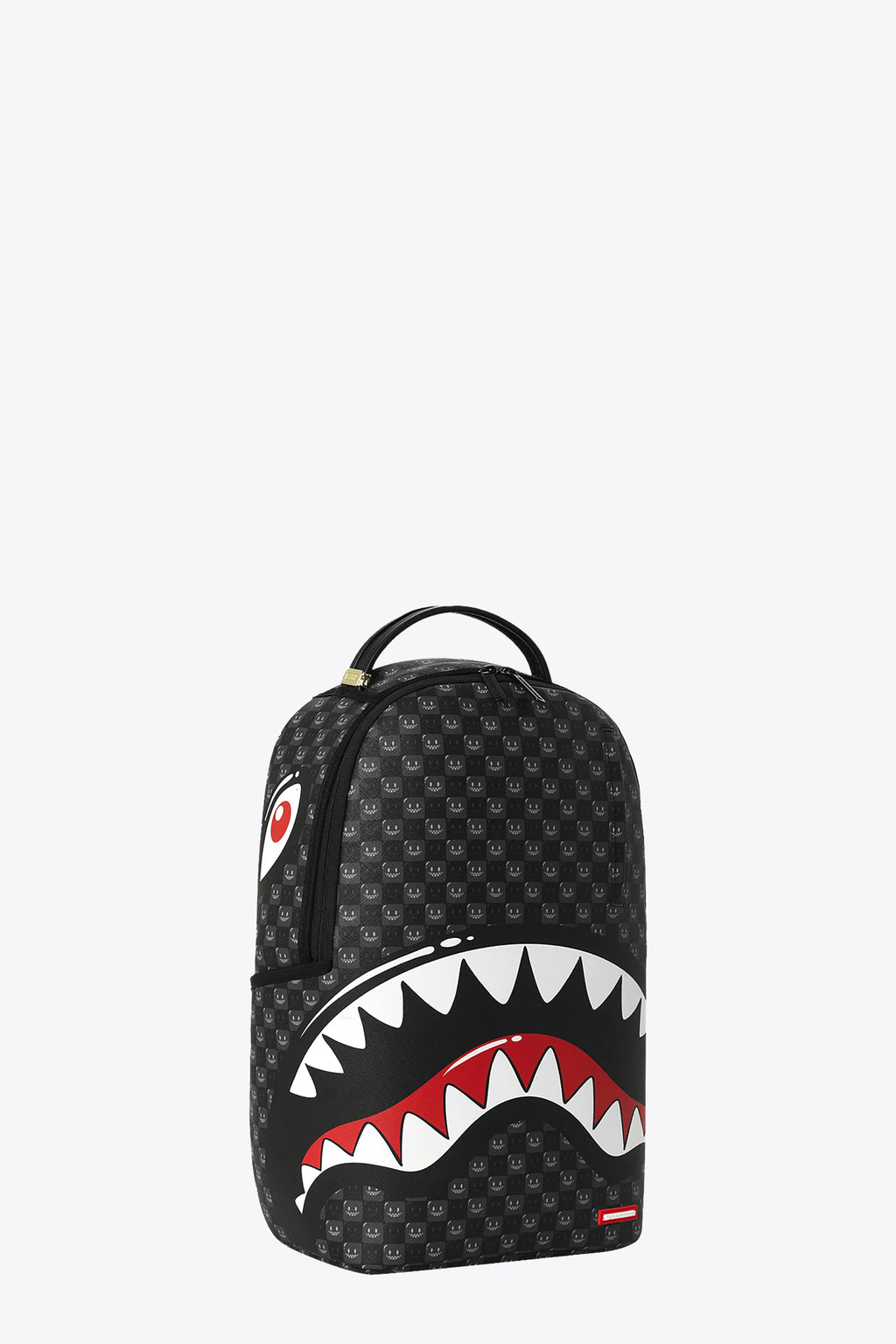 alt-image__Black-check-pvc-backpack-with-smiles-and-shark-mouth-signature---Shark-in-Paris-WTF-Bubbly-Black-Check-Backpack