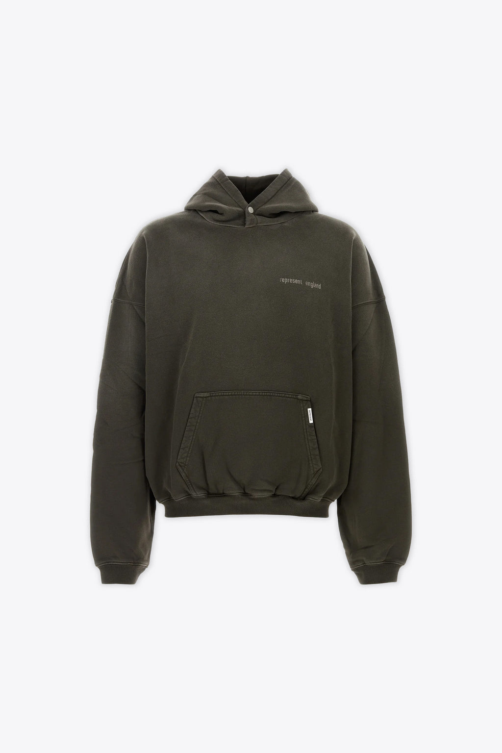 alt-image__Felpa-in-cotone-grigio-dall'effetto-vintage-con-cappuccio-e-logo---Resent-Hoodie