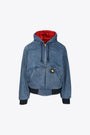 Bomber reversibile in denim blu e nylon matelassè rosso - 50 Years Anniversary OG Active Jacket 