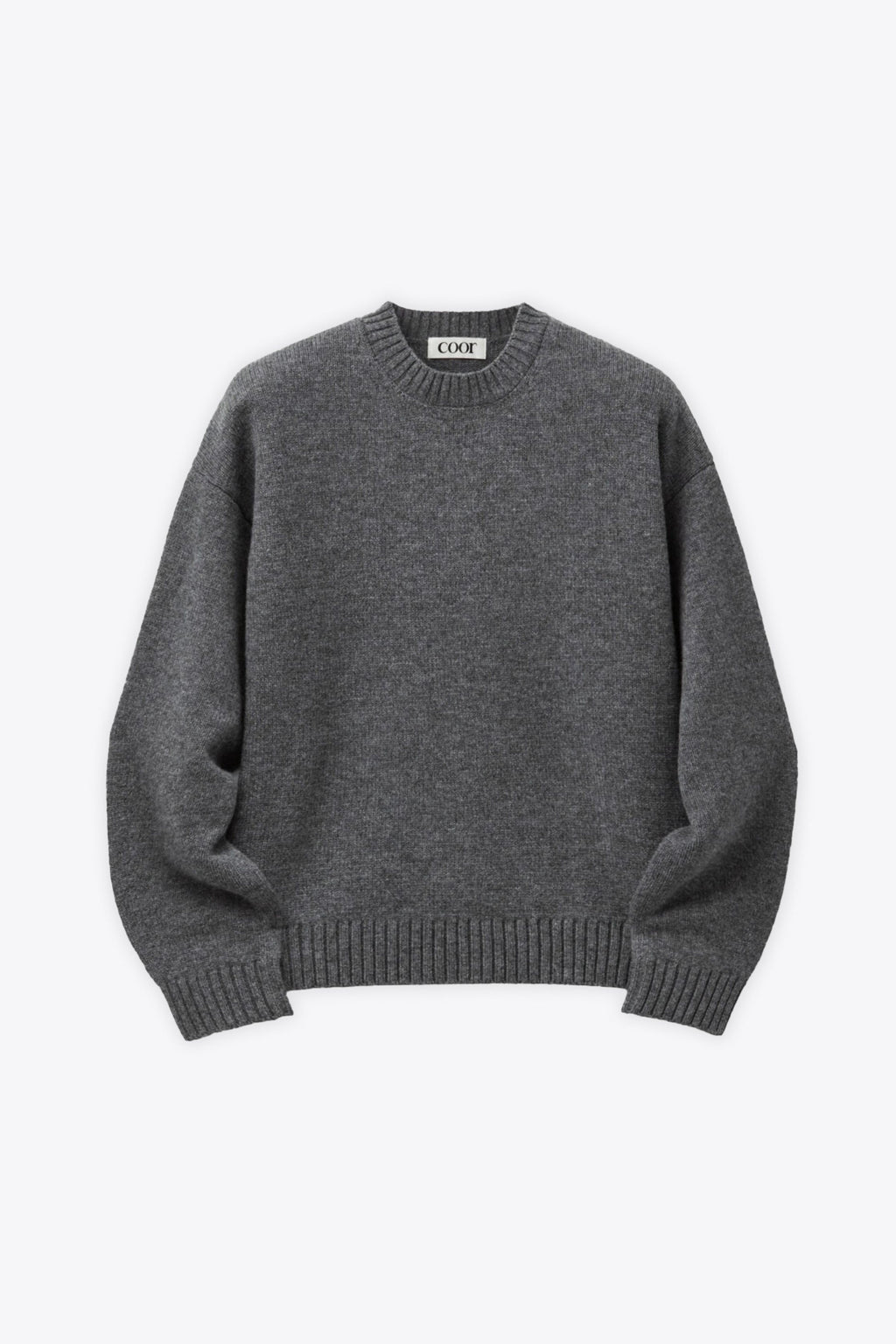 alt-image__Melange-grey-wool-sweater---Wool-Cropped-Crewneck-Sweater