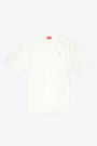 T-shirt bianca in cotone con cuciture a vista - Crahor Boxt T1 