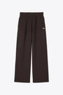 Pantalone marrone in felpa di cotone baggy fit 