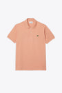Polo in cotone piquè rosa salmone regular fit 