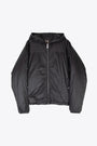 Giubbotto in nylon nero con zip e cappuccio - Sealed Windbreaker 