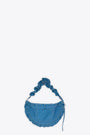 RUFFLE DENIM CROSSBODY BAG-Denim blu 