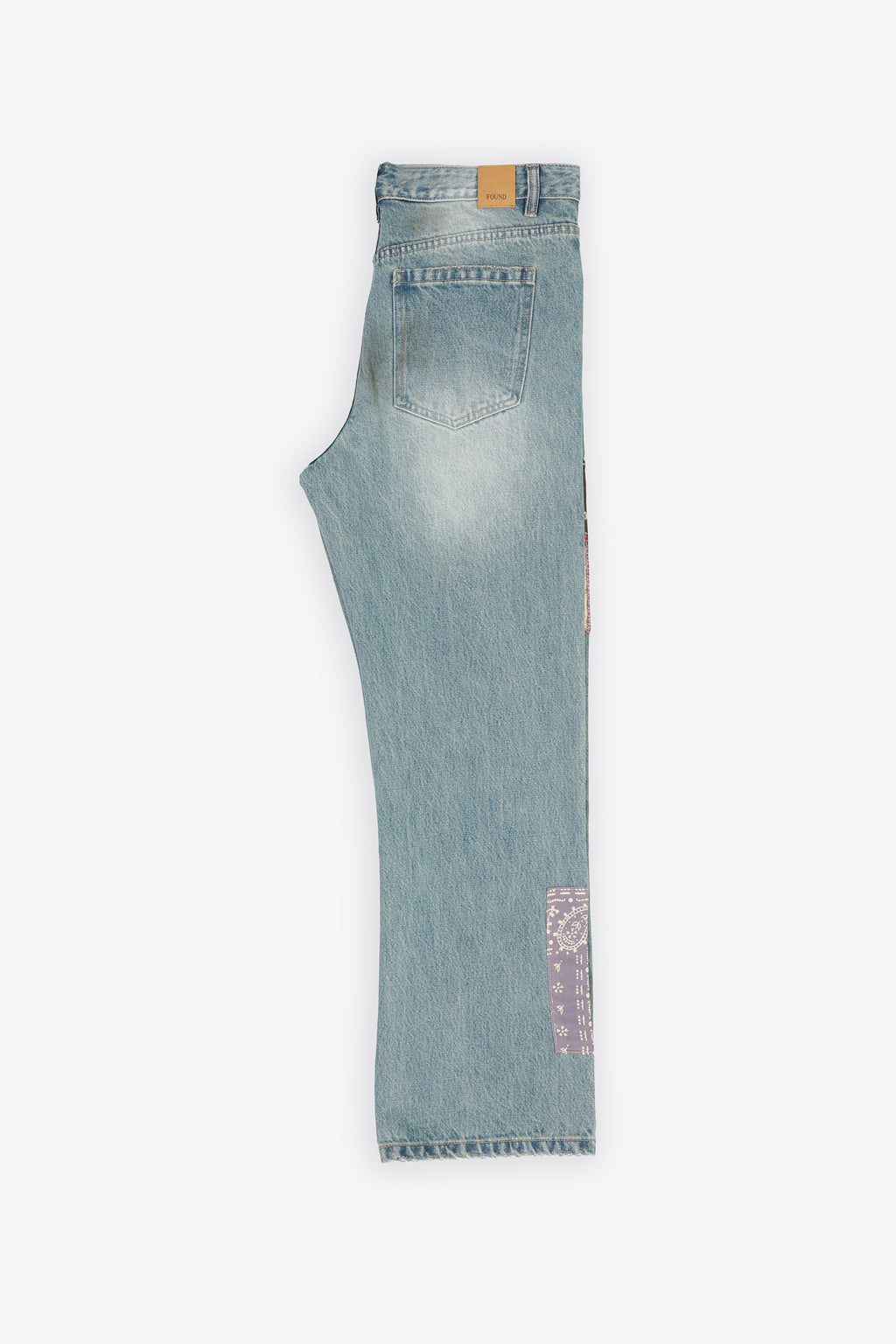 alt-image__Jeans-relaxed-fit-in-denim-blu-chiaro-stonewashed-con-patchwork---Tapestry-Chalk-Jeans