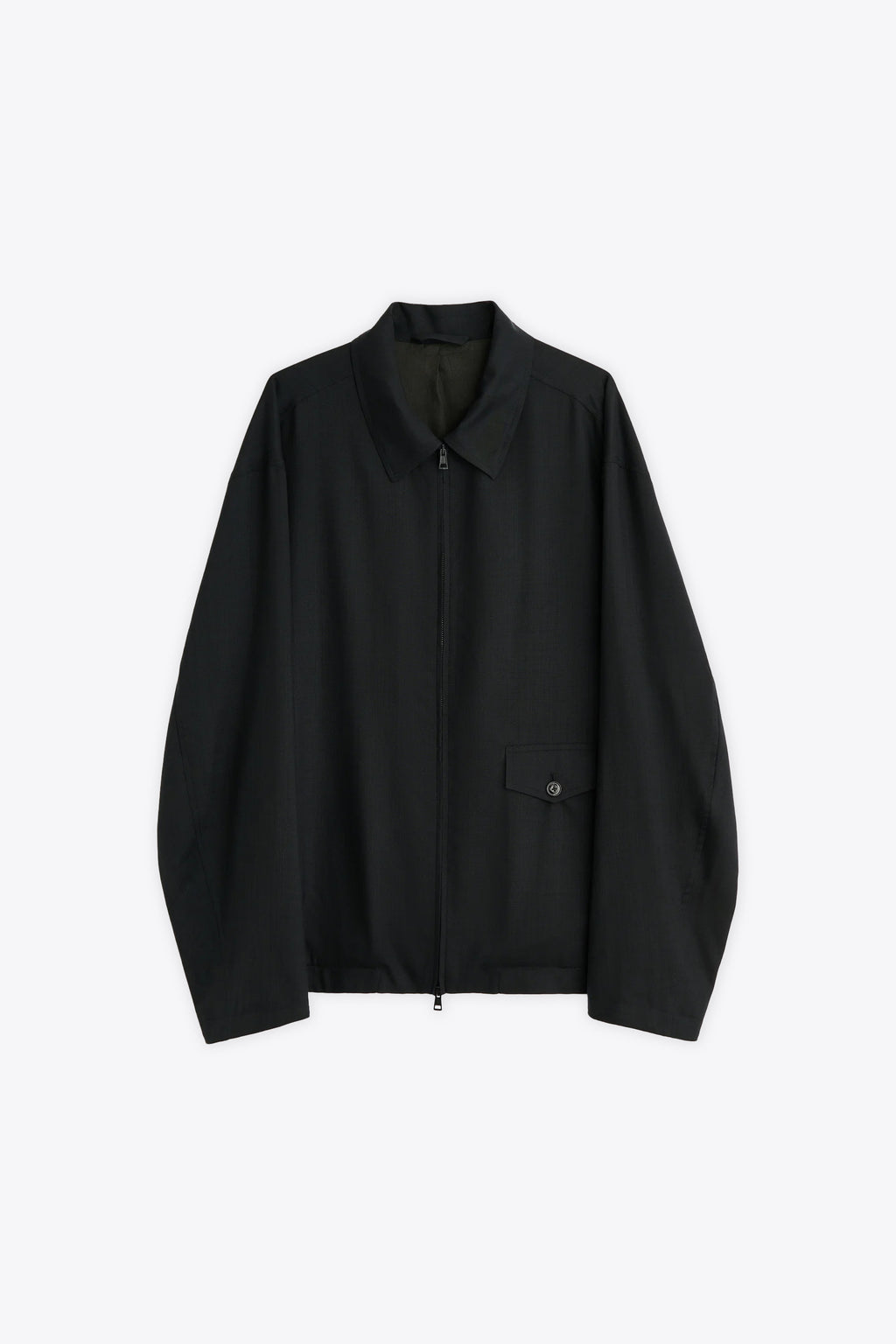 alt-image__Bomber-nero-in-frescolana-con-zip---Evolved-Jacket