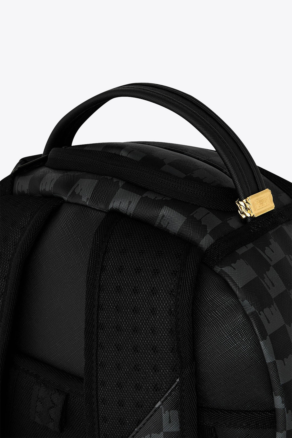 alt-image__Black-and-grey-drip-check-pvc-backpack-with-shark-mouth-signature---Black-And-White-Drip-Check-Shark-Backpack