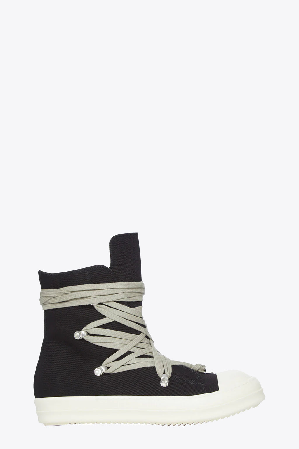 alt-image__Sneaker-nera-alta-in-canvas-con-lacci-ad-incrocio---Megalace-Sneaks