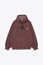 Felpa oversize in cotone bordeaux con cappuccio - Hooded Vista Sweatshirt 