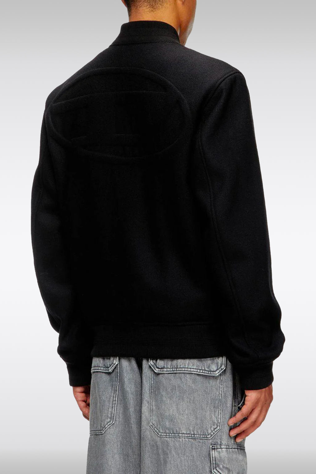 alt-image__Bomber-nero-in-panno-con-logo-oval-D-in-rilievo-al-petto-e-sul-retro---J-Arry