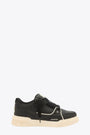 Sneaker bassa nera in pelle con lacci grossi - Studio Sneaker 