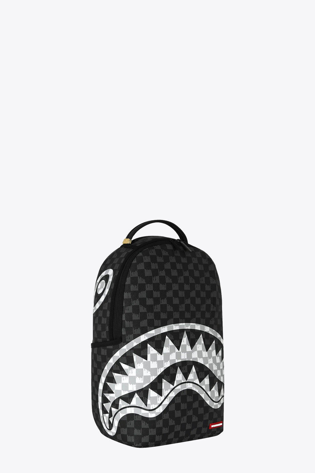 alt-image__Black-and-grey-drip-check-pvc-backpack-with-shark-mouth-signature---Black-And-White-Drip-Check-Shark-Backpack