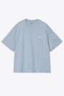 T-shirt celeste boxy fit con logo ricamato al petto - S/S Signature Script T-Shirt 