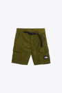 Bermuda cargo in nylon verde militare - NSE Cargo Pkt Shorts 
