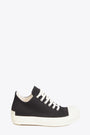 Sneaker bassa nera in denim con tab sul retro - Low Sneaks 