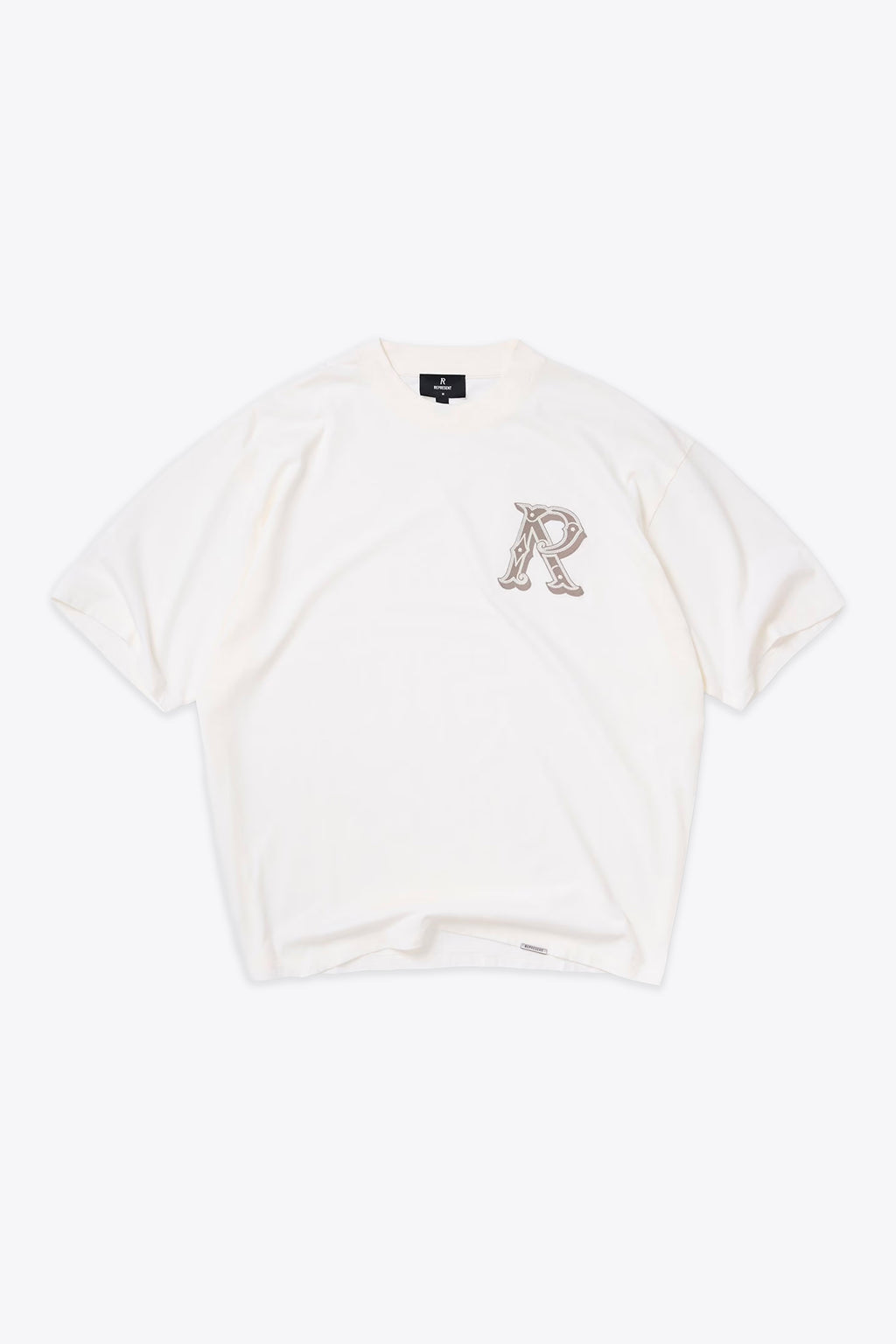 alt-image__T-shirt-in-cotone-panna-con-logo-stampato-al-petto---Western-Inital-T-shirt