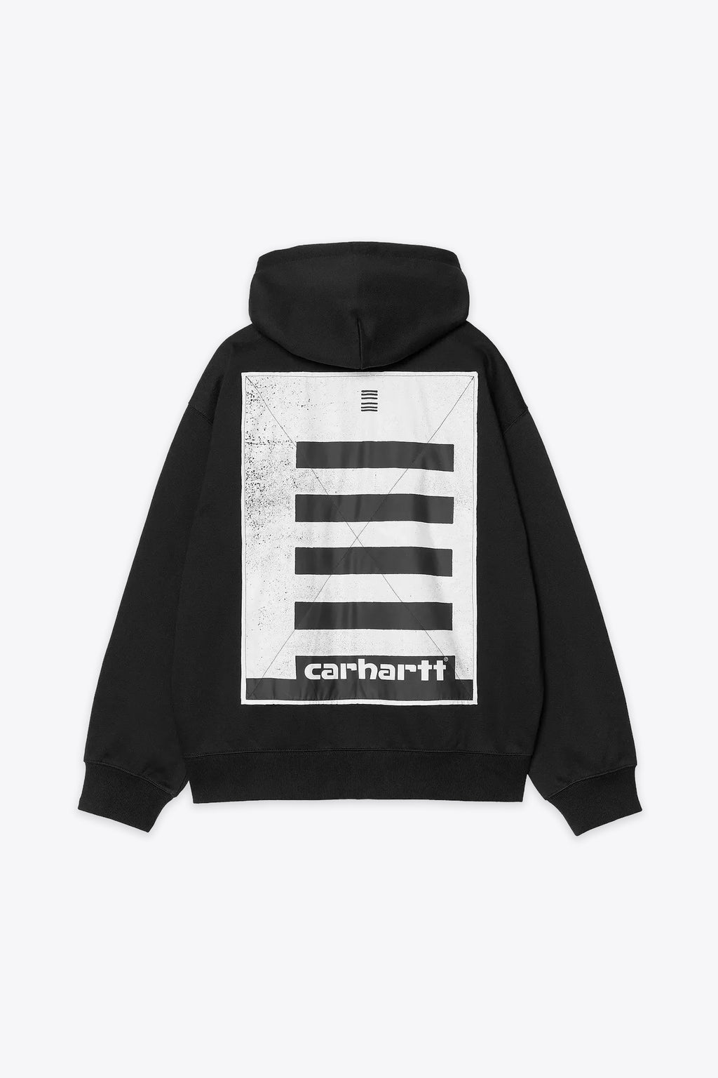 alt-image__Black-cotton-hoodie-with-front-zip-and-back-graphic-print---Hooded-Archive-Lines-Jacket
