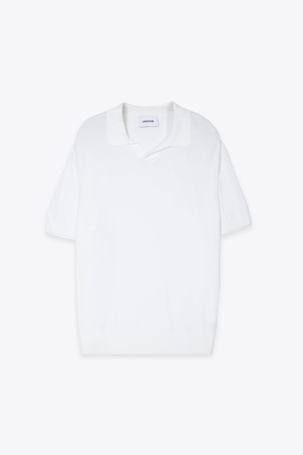 alt-image__Polo-bianca-in-viscosa-con-collo-aperto