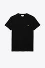 T-shirt nera in cotone Pima con logo al petto 