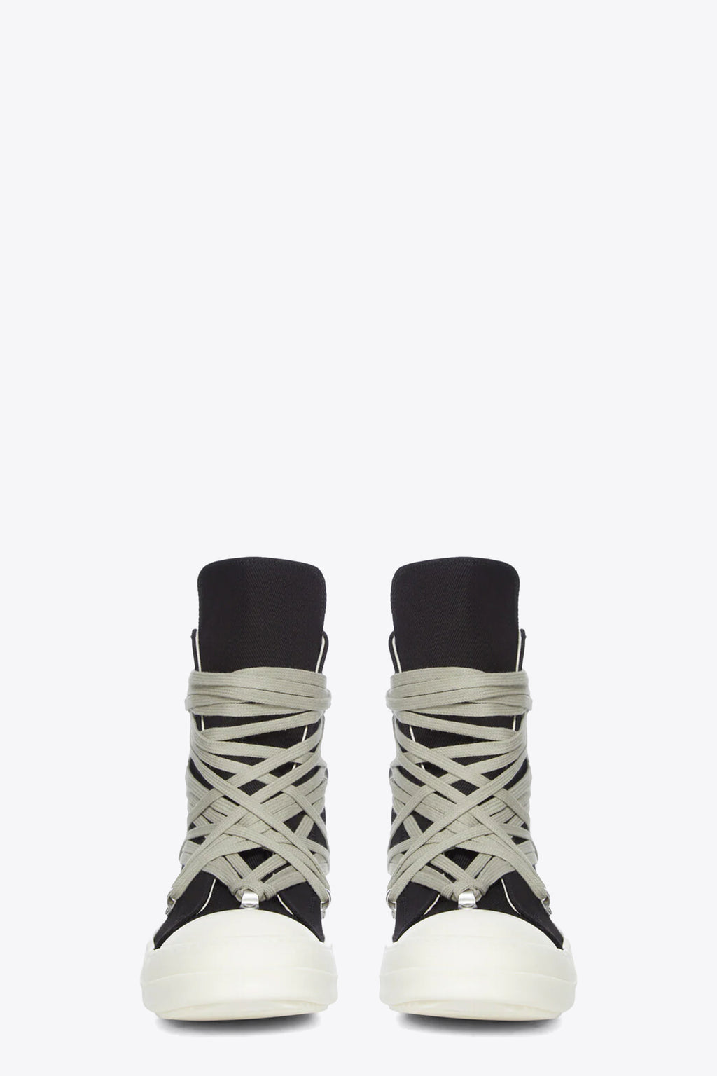 alt-image__Sneaker-nera-alta-in-canvas-con-lacci-ad-incrocio---Megalace-Sneaks