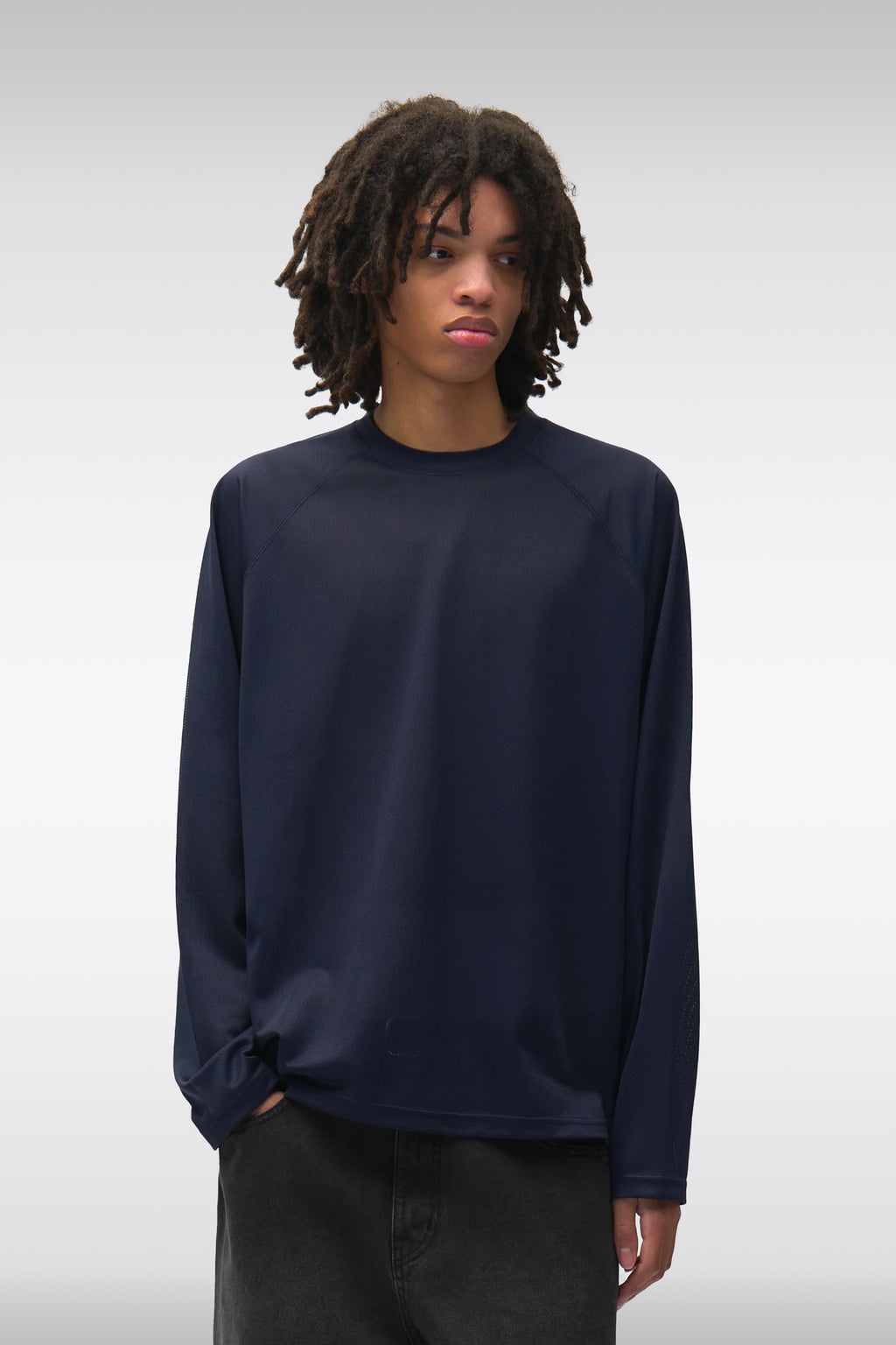 alt-image__Navy-blue-mesh-long-sleeves-t-shirt-with-logo---Mesh-Aero-Longsleeve