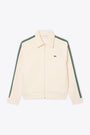 Felpa in cotone panna con zip e colletto Made in France 
