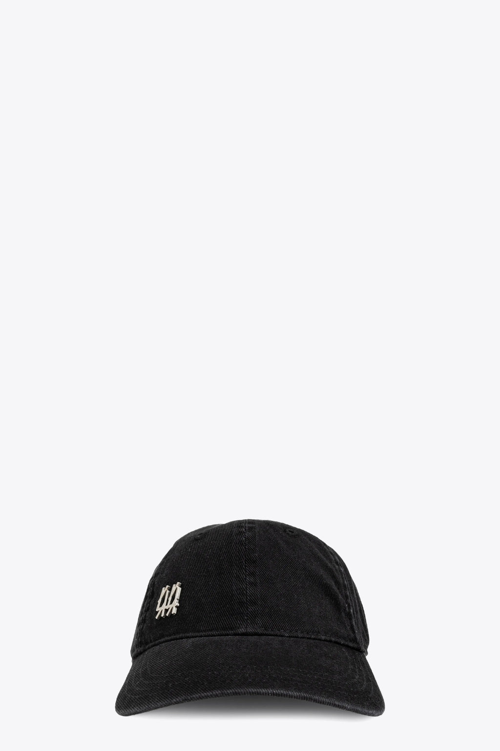 alt-image__Cappello-nero-in-cotone-con-visiera-e-logo-in-metallo---Rivet-Cap