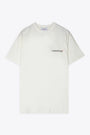 White cotton t-shirt with front print Kamasutra and back print logo 