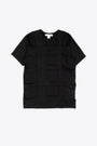 T-shirt cut-out nera in cotone 