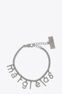 Bracciale in ottone color argento con logo 