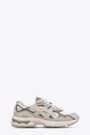 Sneaker bassa in suede grigia e mesh panna con dettagli in pelle - Asics Gel Nyc 